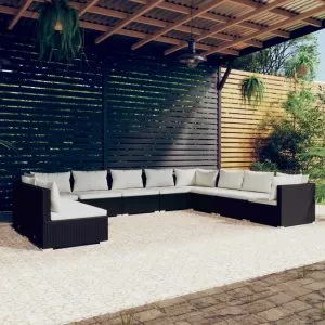 Set mobilier de grădină cu perne