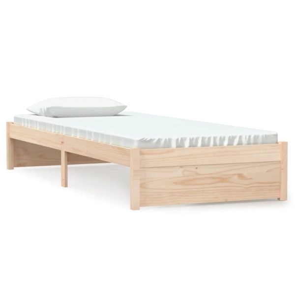Cadru de pat mic single, 75×190 cm, lemn masiv