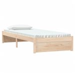 Cadru de pat mic single, 75×190 cm, lemn masiv