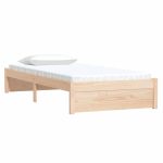 Cadru de pat single, 90×190 cm, lemn masiv