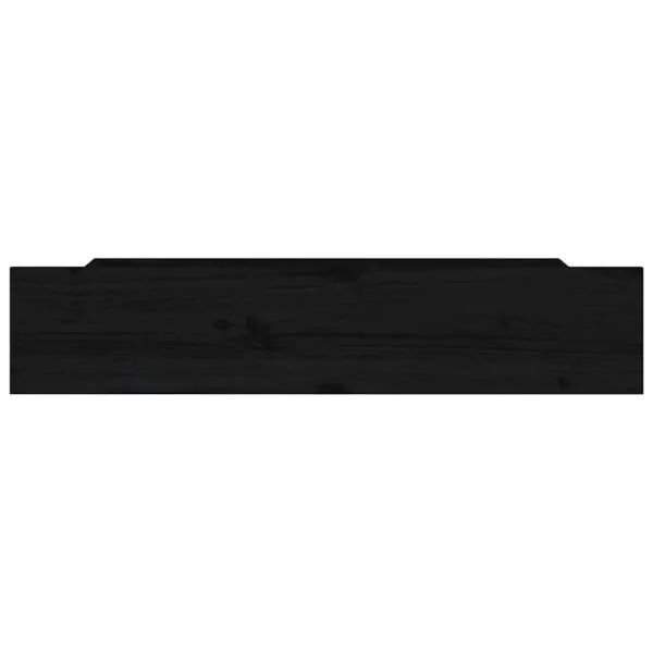 Sertare pentru pat, 4 buc., negru, lemn masiv de pin