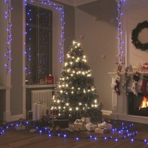 Instalație cu 300 LED-uri, albastru, 30 m, PVC
