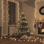 Instalație cu 1000 LED-uri, alb cald, 100 m, PVC
