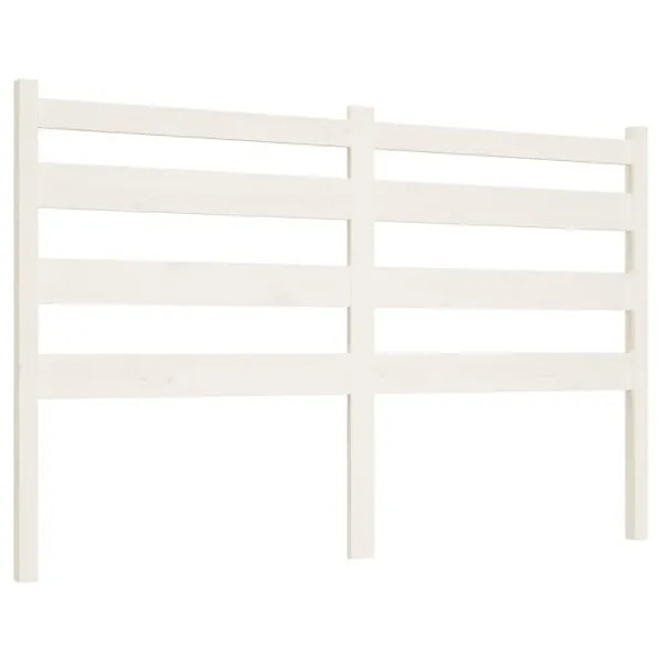 Tăblie de pat, alb, 156x4x100 cm, lemn masiv de pin