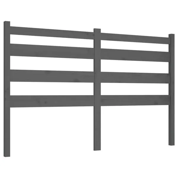 Tăblie de pat, gri, 166x4x100 cm, lemn masiv de pin