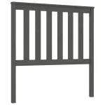 Tăblie de pat, gri, 96x6x101 cm, lemn masiv de pin
