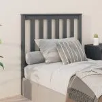 Tăblie de pat, gri, 96x6x101 cm, lemn masiv de pin