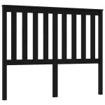 Tăblie de pat, negru, 126x6x101 cm, lemn masiv de pin