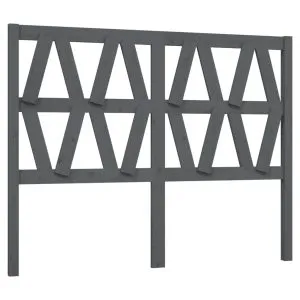 Tăblie de pat, gri, 126x4x100 cm, lemn masiv de pin