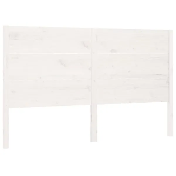 Tăblie de pat, alb, 186x4x100 cm, lemn masiv de pin
