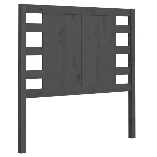 Tăblie de pat, gri, 106x4x100 cm, lemn masiv de pin