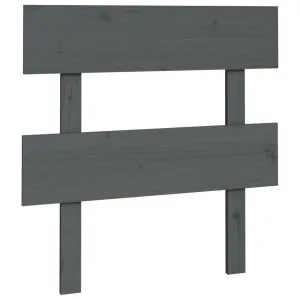Tăblie de pat, gri, 103,5x3x81 cm, lemn masiv de pin