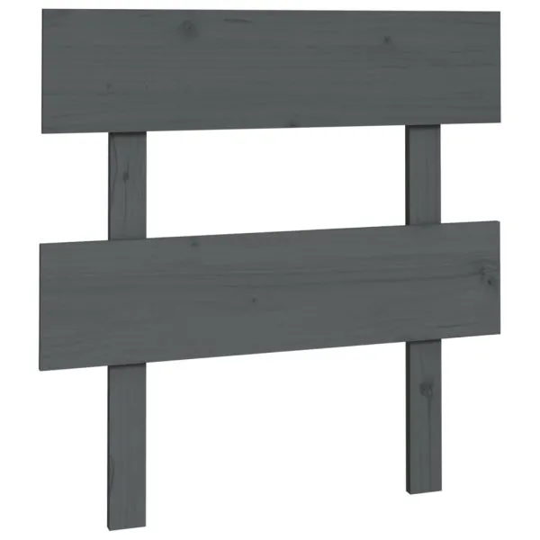 Tăblie de pat, gri, 103,5x3x81 cm, lemn masiv de pin