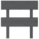 Tăblie de pat, gri, 103,5x3x81 cm, lemn masiv de pin