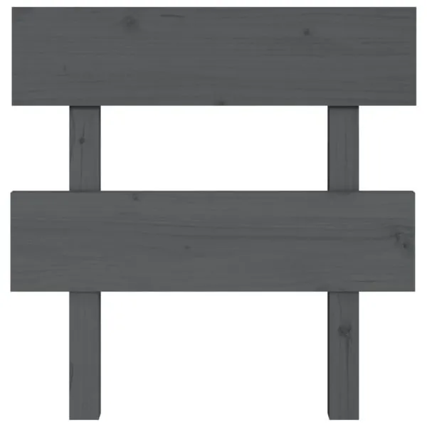 Tăblie de pat, gri, 103,5x3x81 cm, lemn masiv de pin