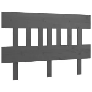 Tăblie de pat, gri, 153,5x3x81 cm, lemn masiv de pin