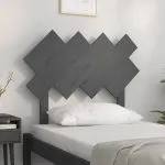 Tăblie de pat, gri, 92x3x81 cm, lemn masiv de pin