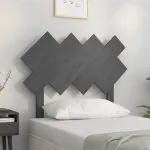 Tăblie de pat, gri, 92x3x81 cm, lemn masiv de pin