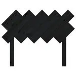 Tăblie de pat, negru, 104x3x80,5 cm, lemn masiv de pin