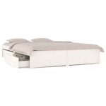 Cadru de pat cu sertare Small Double, alb, 120×190 cm