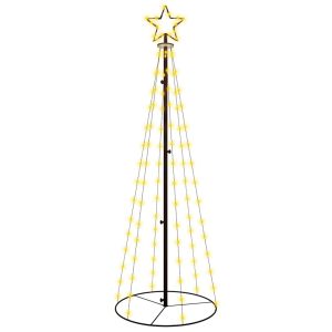 Brad de Crăciun conic, 108 LED-uri, alb cald, 70×180 cm