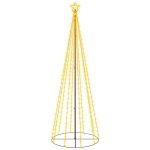Brad de Crăciun conic, 310 LED-uri, alb cald, 100×300 cm