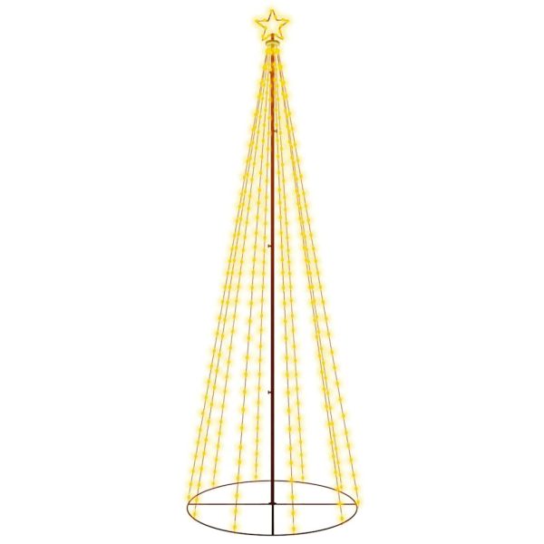 Brad de Crăciun conic, 310 LED-uri, alb cald, 100×300 cm