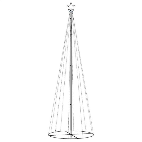 Brad de Crăciun conic, 310 LED-uri, alb cald, 100×300 cm