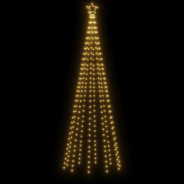 Brad de Crăciun conic, 310 LED-uri, alb cald, 100×300 cm