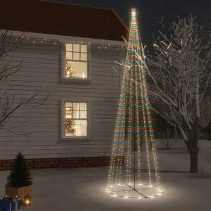 Brad de Crăciun conic, 1134 LED-uri, multicolor, 230×800 cm