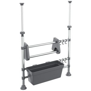 Organizator de bucătărie reglabil, aluminiu