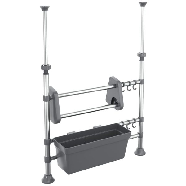 Organizator de bucătărie reglabil, aluminiu