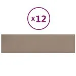 Panouri perete 12 buc. cappuccino 60×15 cm piele eco 1,08 m²