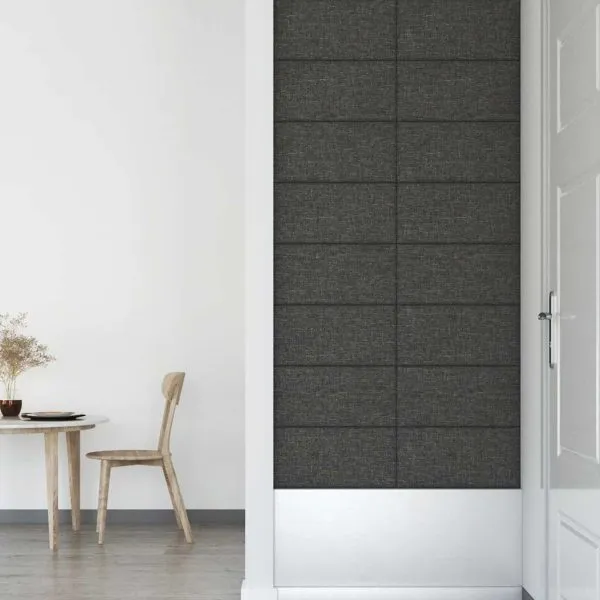 Panouri de perete 12 buc. gri închis 60×30 cm textil 2,16 m²1