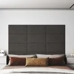 Panouri de perete 12 buc. gri închis 60×30 cm textil 2,16 m²1