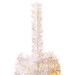 Brad de Crăciun artificial cu vârfuri irizate, alb, 210 cm, PVC