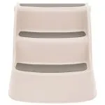Scări pliabile pentru câini în 3 trepte crem 50x38x38cm plastic