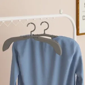 Umerașe pentru haine extensibile, 10 buc., gri