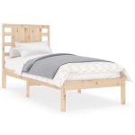 Cadru de pat single, 90×190 cm, lemn masiv