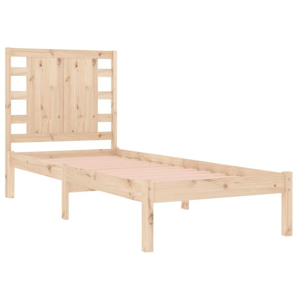 Cadru de pat single, 90×190 cm, lemn masiv