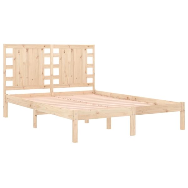 Cadru de pat mic dublu, 120×190 cm, lemn masiv