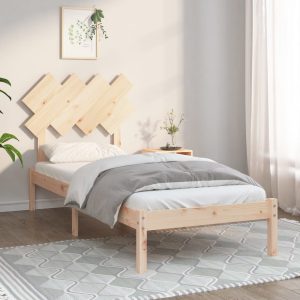 Cadru de pat single, 90×190 cm, lemn masiv