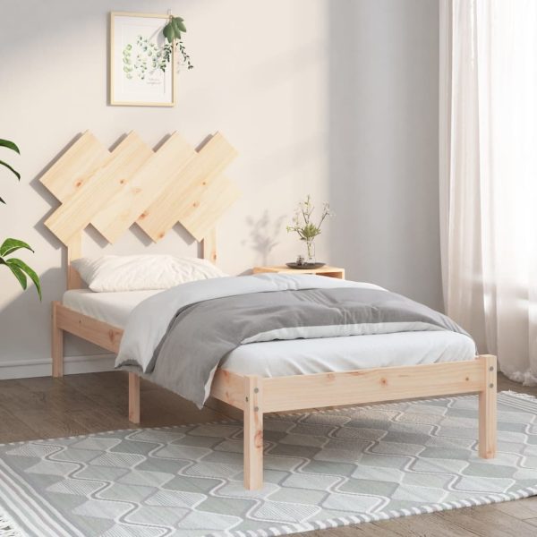 Cadru de pat single, 90×190 cm, lemn masiv