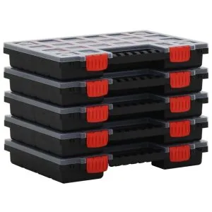 Cutii de organizare, 10 buc., 34,5x25x5 cm, polipropilenă