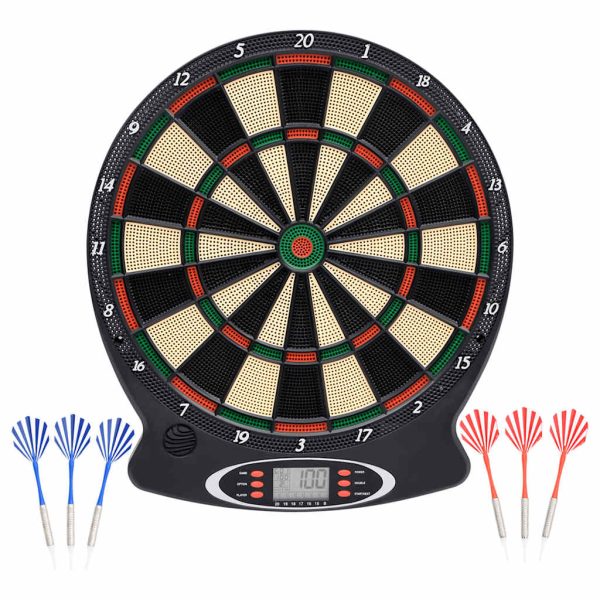 Placă electrică de darts cu săgeți din polipropilenă neagră