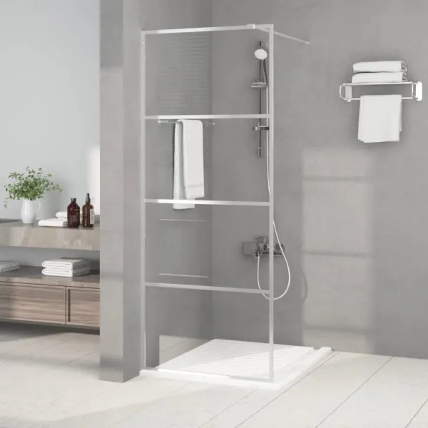 Paravan duș walk-in argintiu 80×195 cm sticlă ESG transparentă