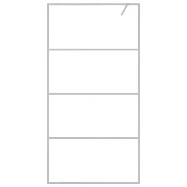 Paravan duș walk-in argintiu 100×195 cm sticlă ESG transparentă