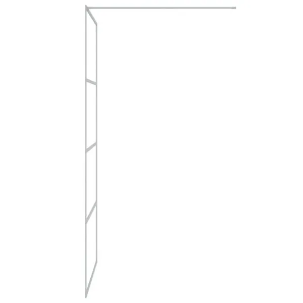 Paravan duș walk-in argintiu 100×195 cm sticlă ESG transparentă