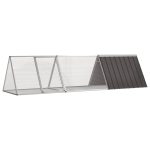 Cușcă pentru iepuri antracit 302,5×80,5×71 cm oțel galvanizat