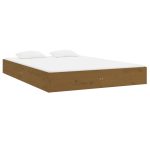 Cadru de pat King Size, maro miere, 150×200 cm, lemn masiv